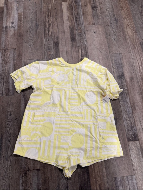 FP Movement by Free People Pants - FP Movement by Free People Yellow & White Geometric Romper